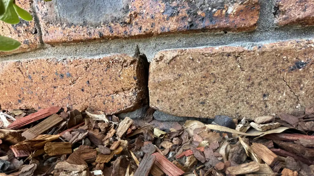 An existing weephole exposed at ground level needing cover