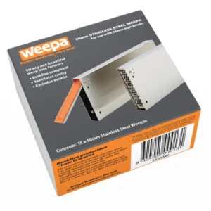 Weepa 50mm Stainless Steel weep vent packaging